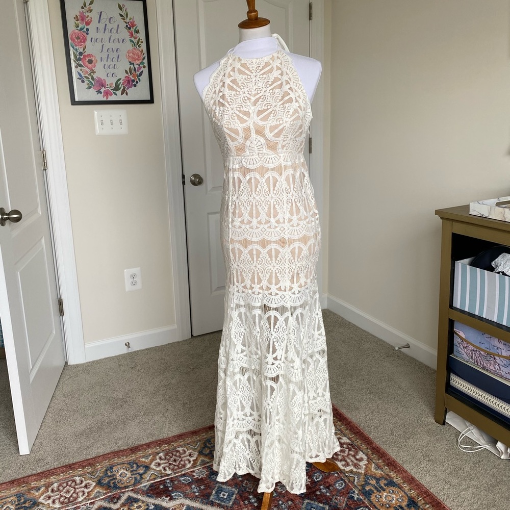 Shophearts ivory lace maxi